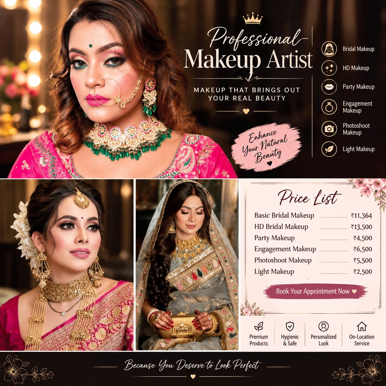 Nancy chauhan portfolio makeup work photo