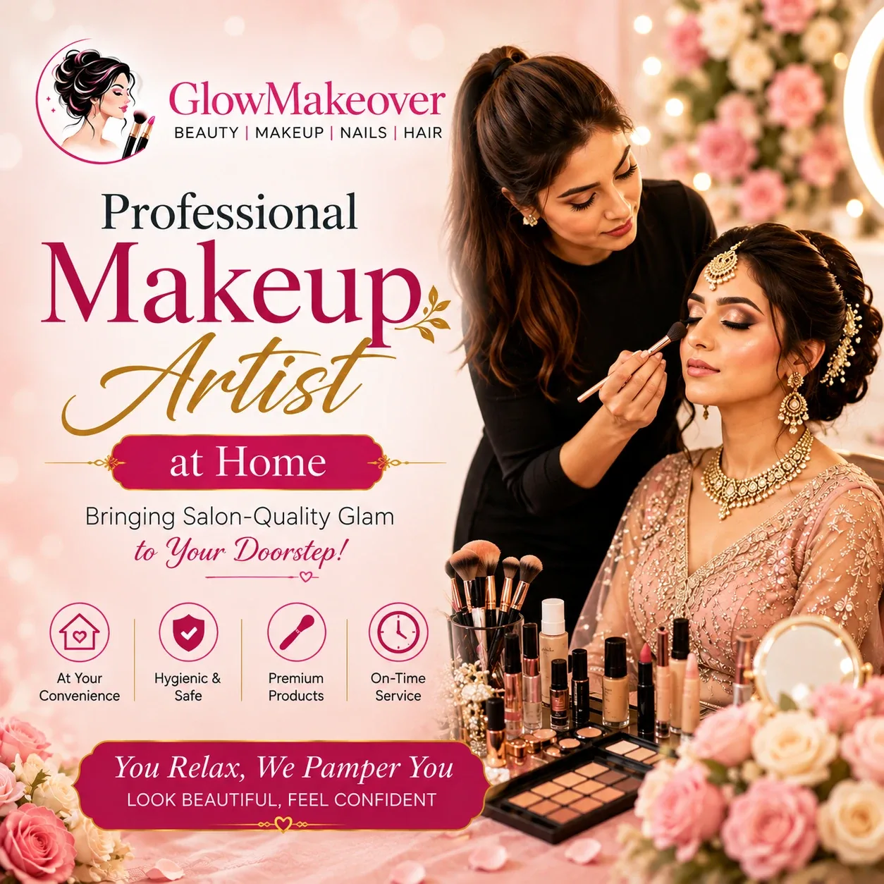Professional Makeup Artist at Home