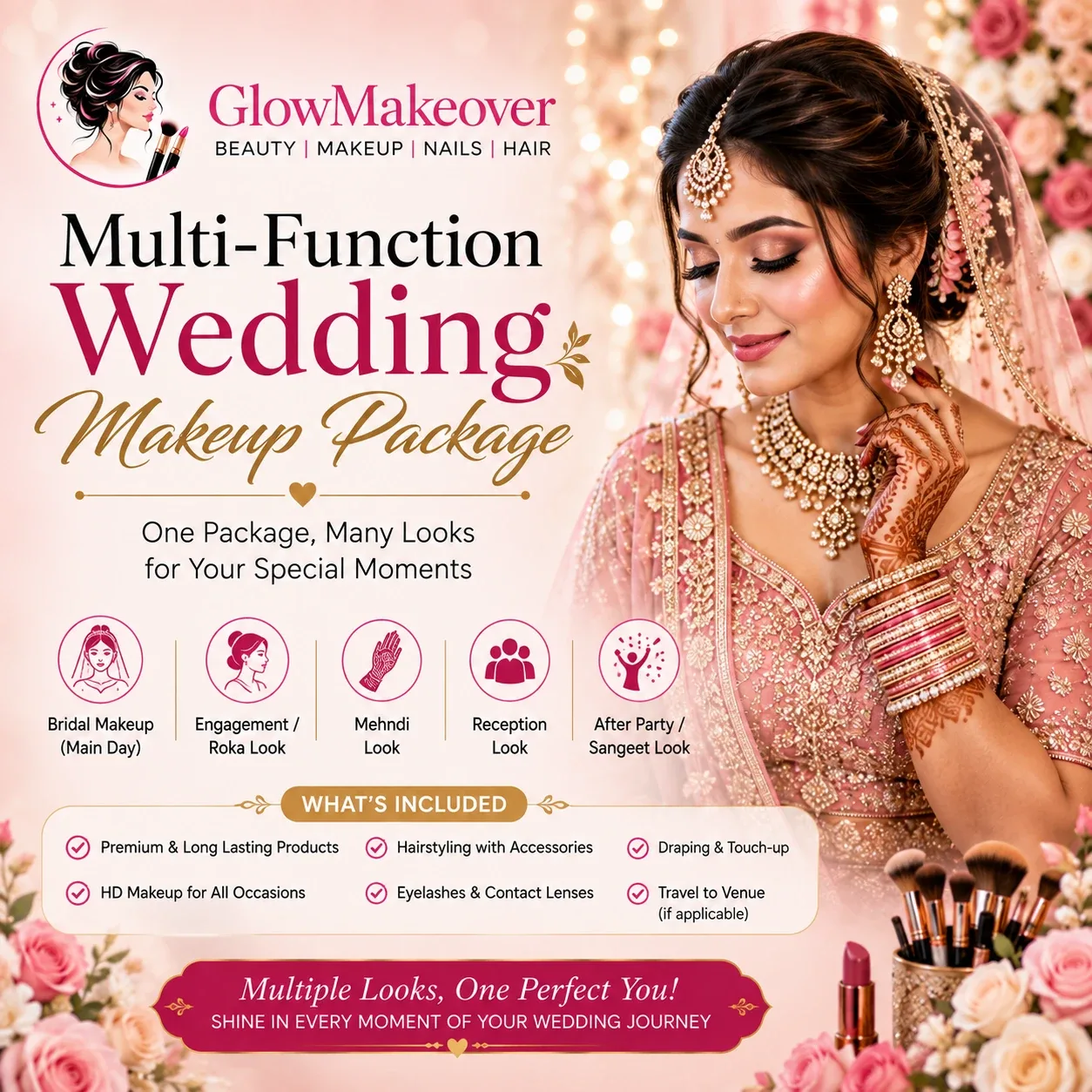 Multi-Function Wedding Makeup Package