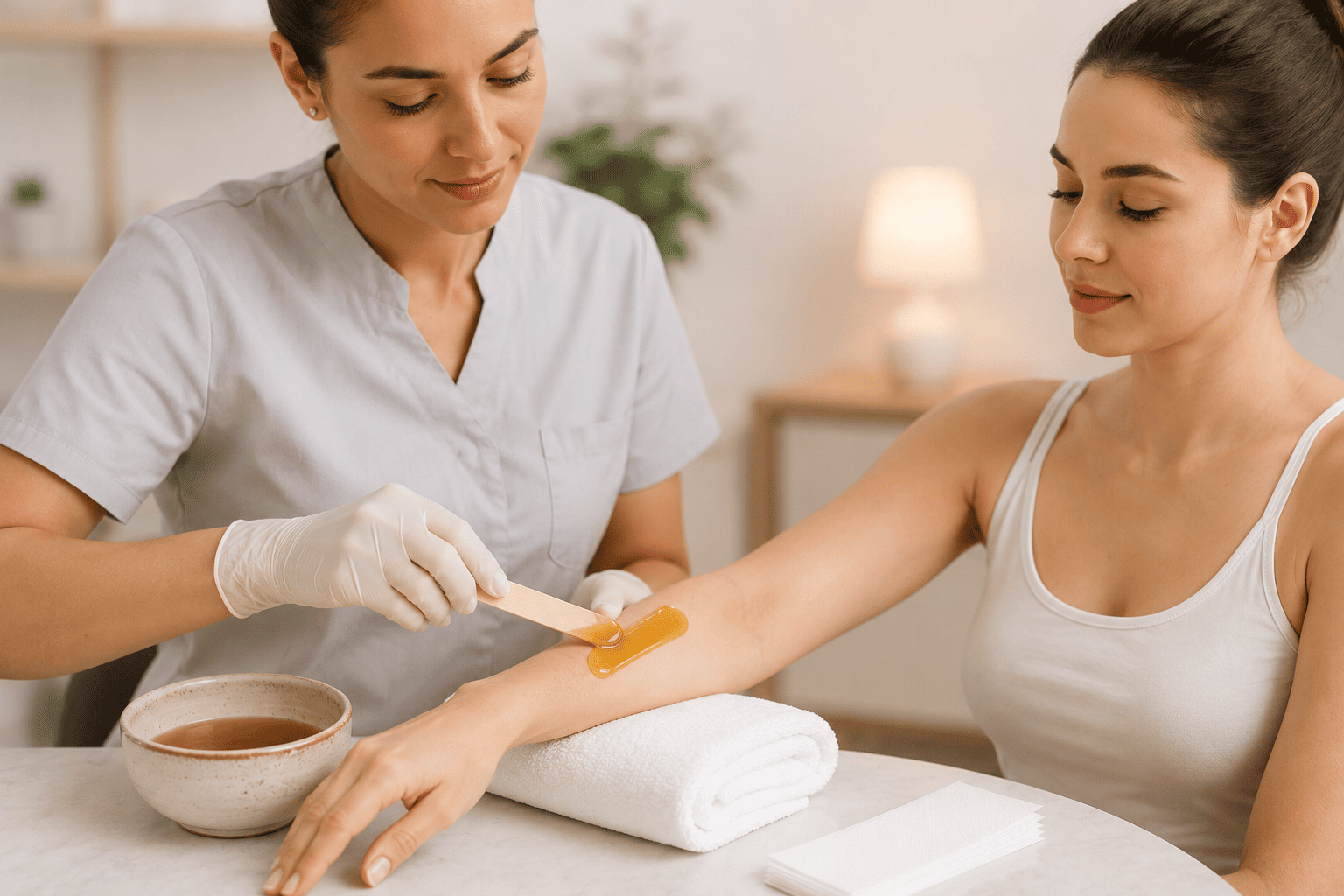 Full Arms Waxing at Home