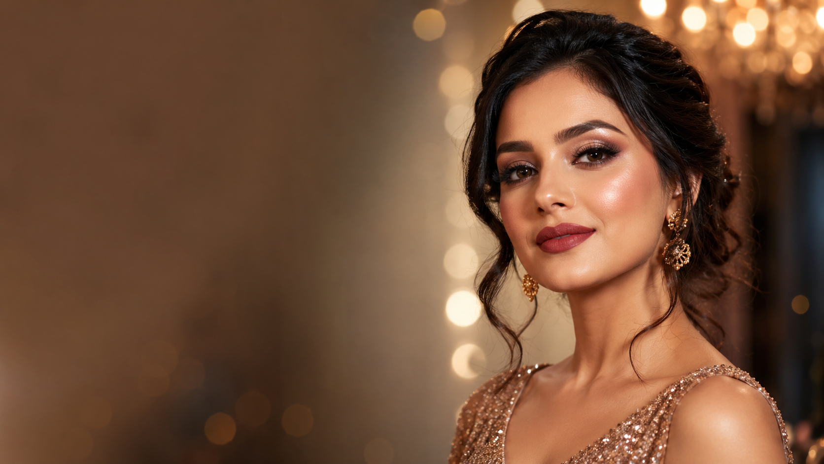 Flawless Party Makeup & Hair Styling